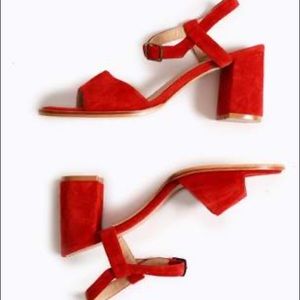 ABLE Mary sandals -red suede